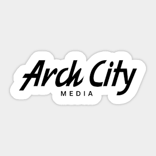 Arch City Media Specialties Black Font Sticker